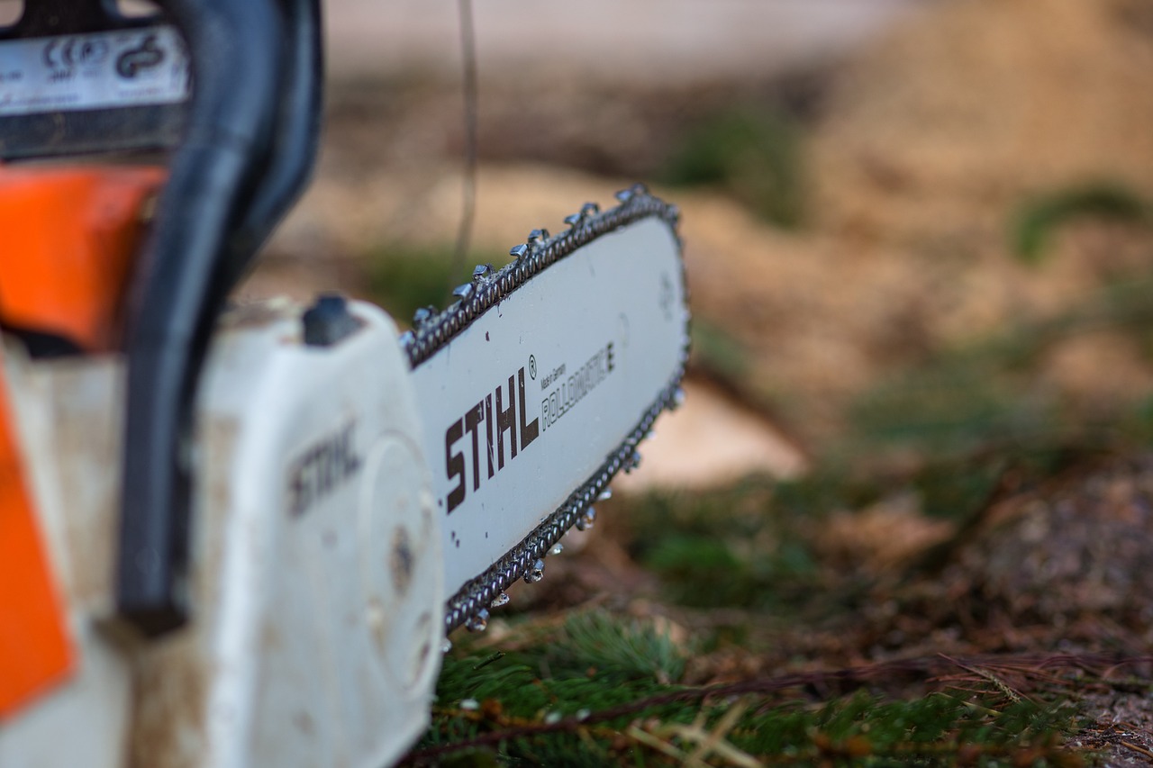 Photo d'une tronçonneuse de marque Stihl - Services d'entretien exterieur